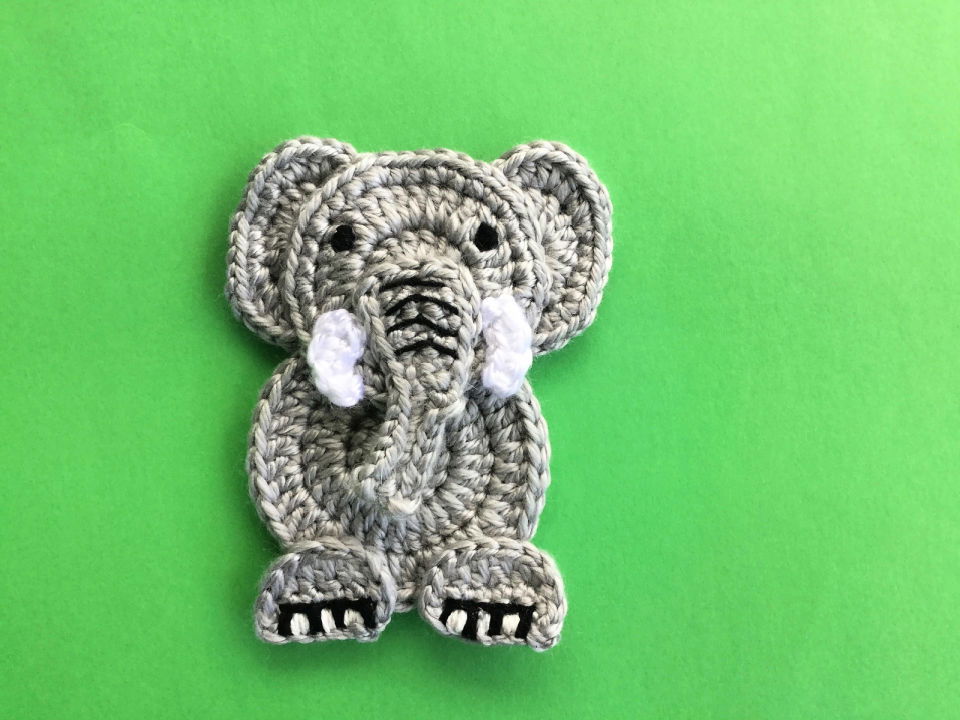 Crochet Elephant Applique Pattern - Step-by-Step Instructions