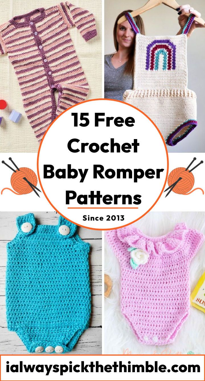 15 Free Crochet Baby Romper Patterns {PDF Pattern}
