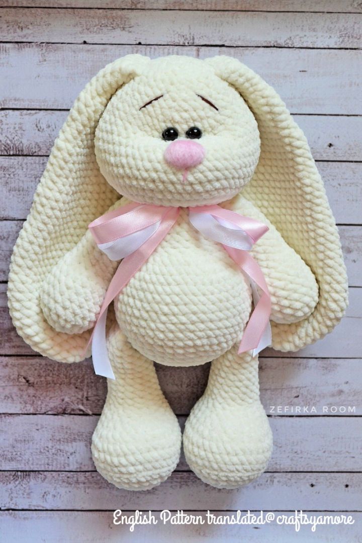 Crochet Big Floppy Ear Bunny Amigurumi Pattern