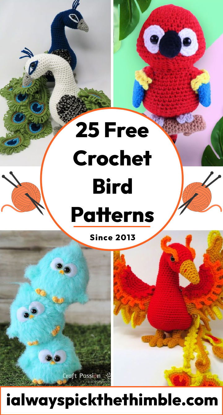 25 Free Crochet Bird Patterns - Crochet Bird Amigurumi Pattern