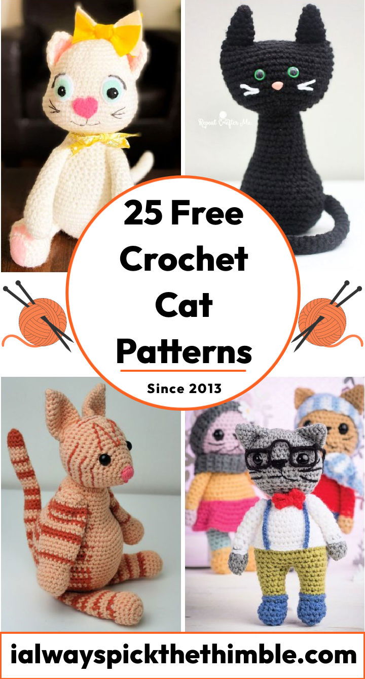 Cute Crochet Cat Free Amigurumi Pattern – Amigurumi