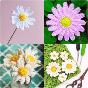 25 Free Crochet Daisy Patterns (White Flower Pattern)