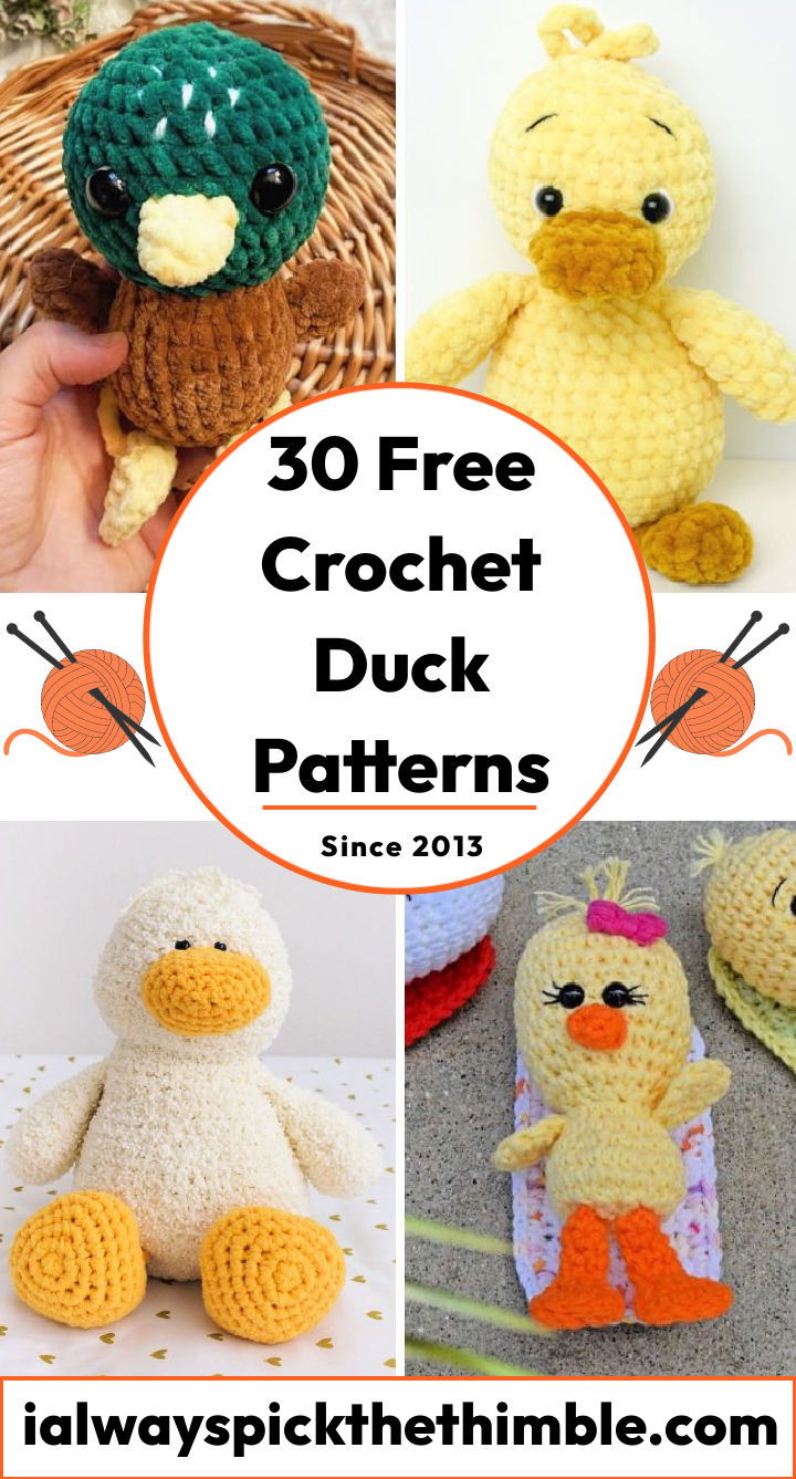 25 Free Crochet Duck Patterns - Crochet Amigurumi Duck Pattern