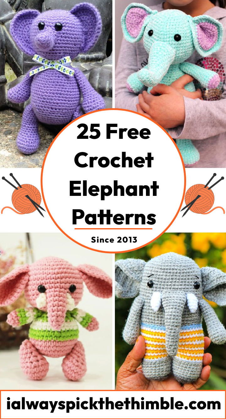 Crochet best sale stuffed elephant