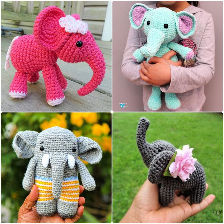 25 Free Crochet Elephant Patterns (Amigurumi Pattern)