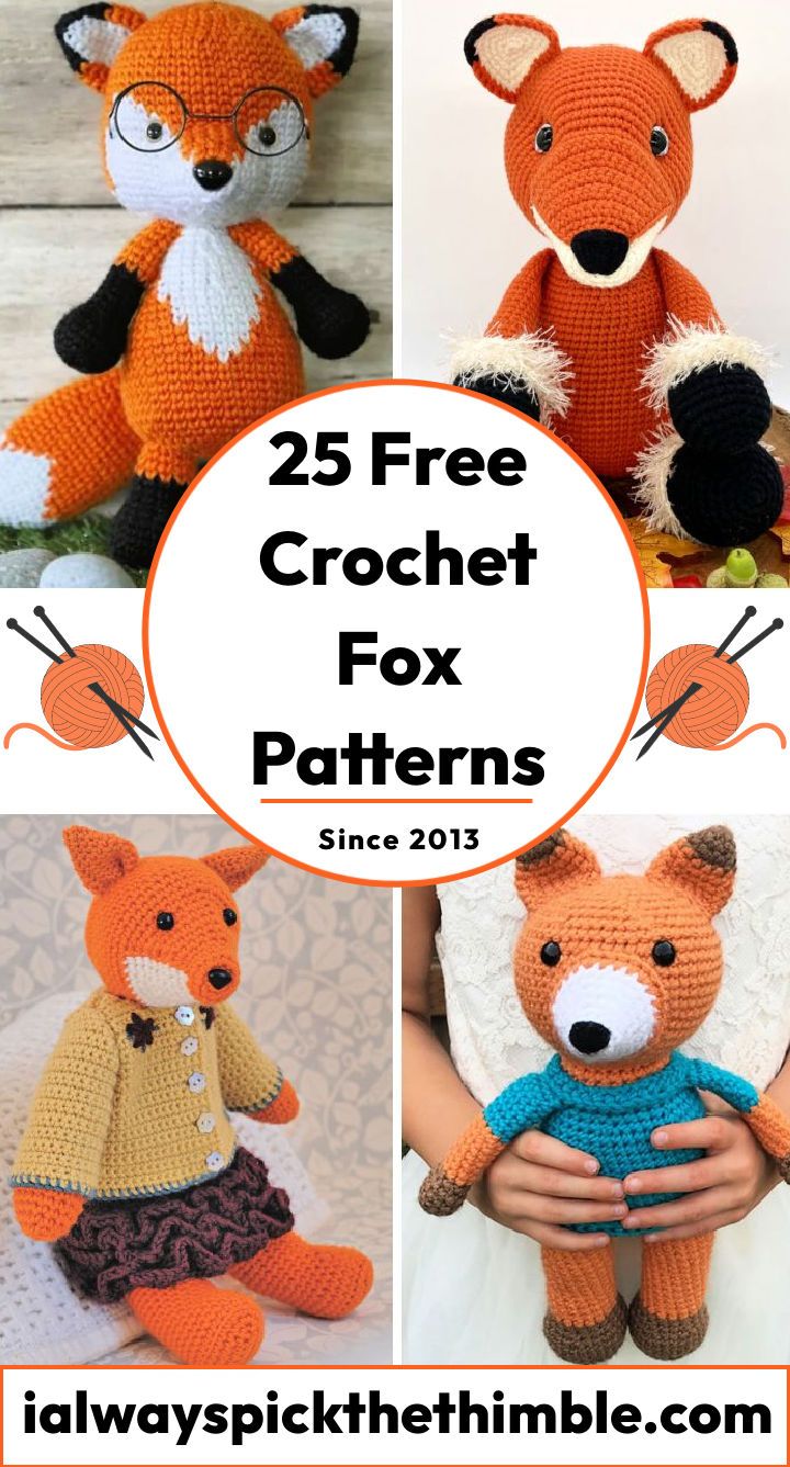 25 Free Crochet Fox Patterns - Crochet Amigurumi Fox Pattern