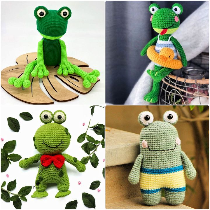 Mini Frog Plush, Crochet Frog, Frog Plushie, Cute Crochet Desk