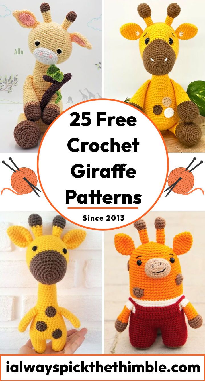 25 Free Crochet Giraffe Patterns - Crochet Amigurumi Giraffe Pattern