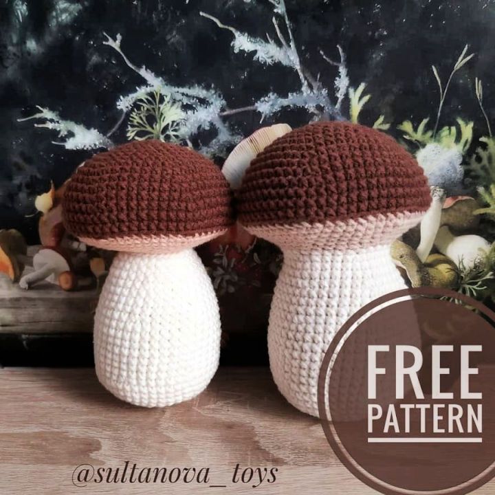 Crochet Mushroom - Step by Step Instructions