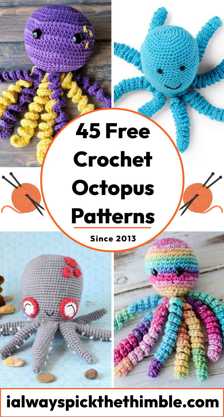 Chunky Amigurumi Octopus Crochet Pattern Tutorial, Free Crochet Pattern 