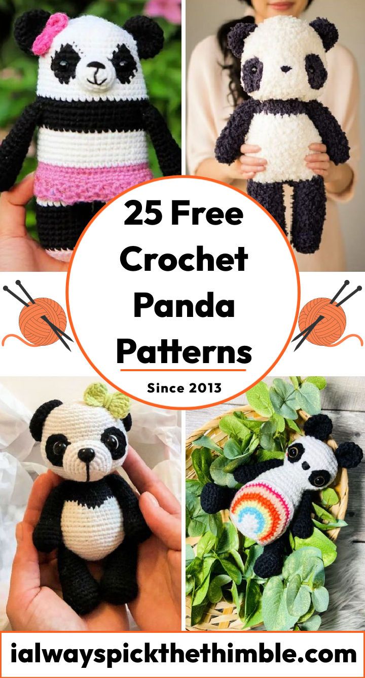 25 Free Crochet Panda Patterns - Crochet Amigurumi Panda Pattern