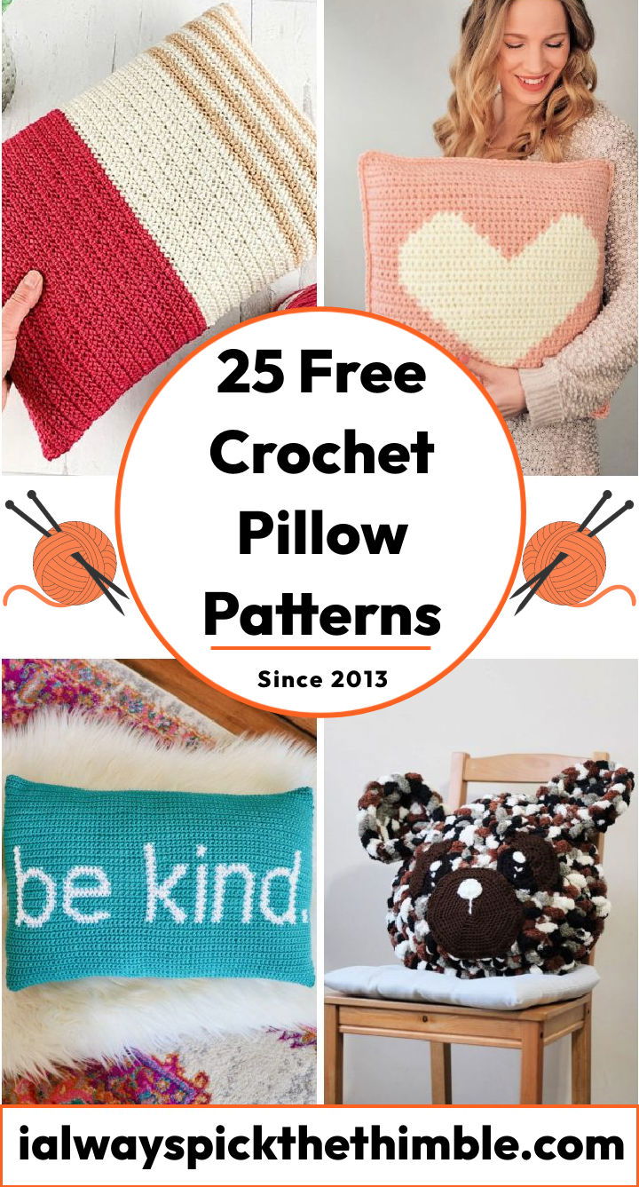 Alignment Pillow Easy Crochet Pattern Customizable and Removable Chunky  Knit-like Pillow Cover 