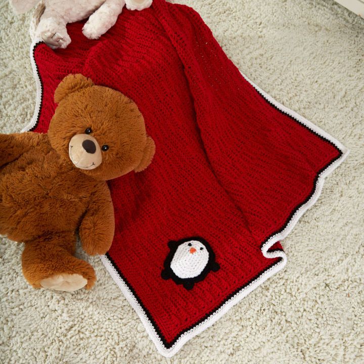 Crochet Playful Penguin Blanket - Free PDF Pattern