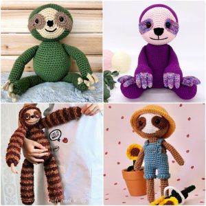 25 Free Crochet Sloth Patterns - Crochet Amigurumi Sloth Pattern