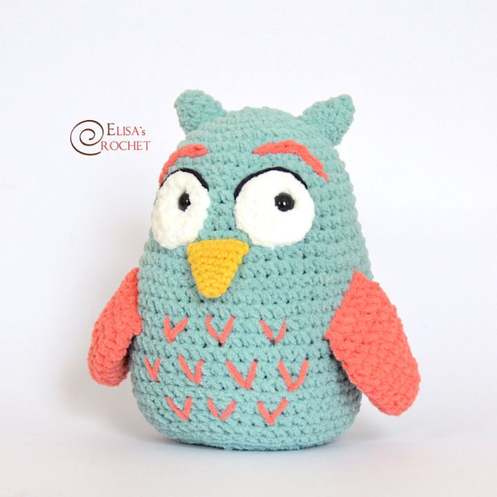 Crochet Large Stuffed Owl Pattern