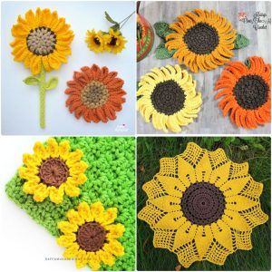 25 Free Crochet Sunflower Patterns (Step by Step Crochet Sunflower Pattern)