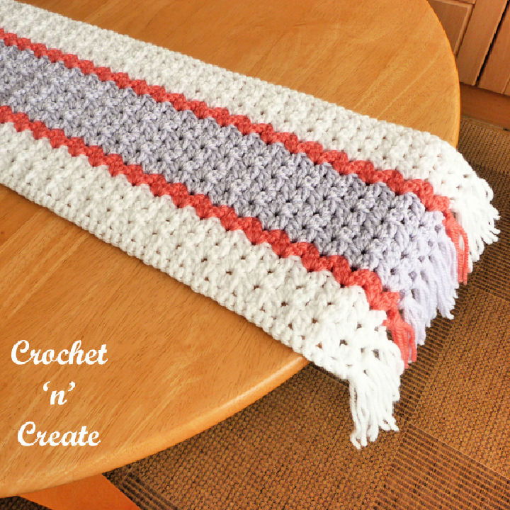 Crochet Tasselled Table Runner Pattern