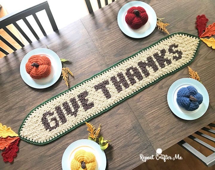 Free Crochet Thanksgiving Table Runner Pattern