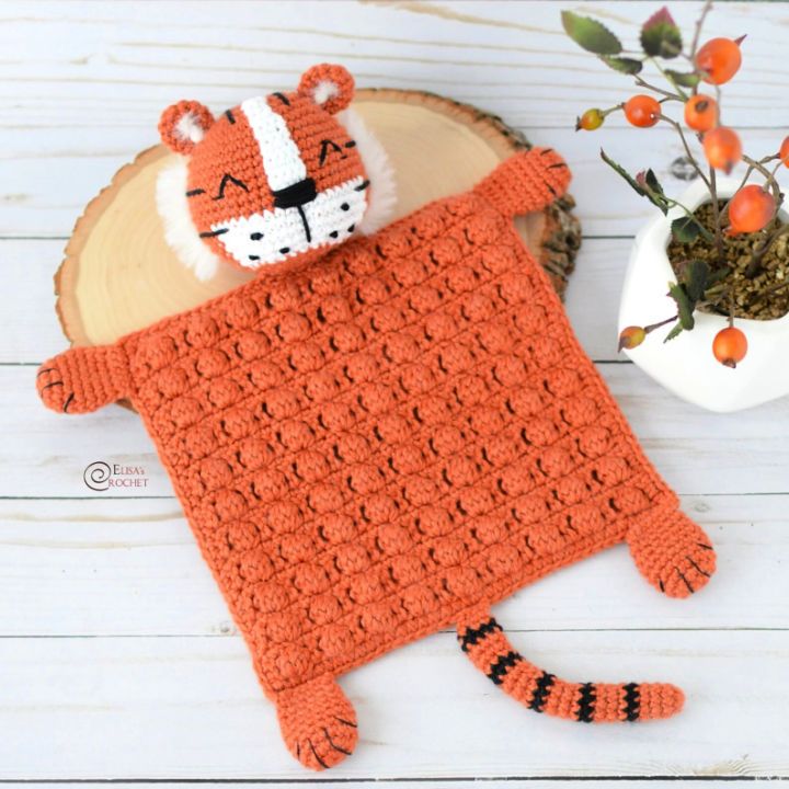 Crochet Tiger Security Blanket Pattern Free
