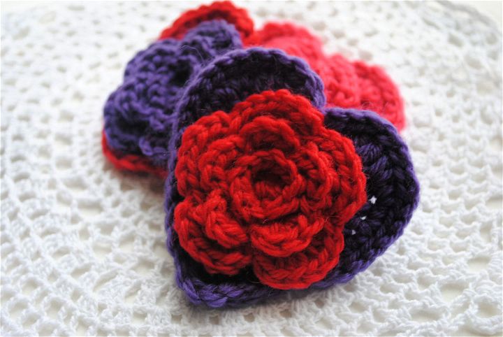 Crochet Valentines Day Heart Daisy Design Free Pattern