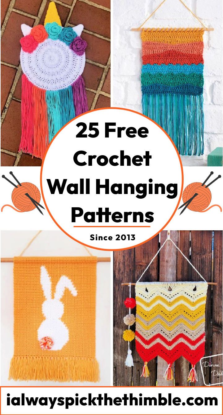 25 Free Crochet Wall Hanging Patterns {PDF Pattern}