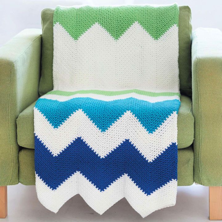 Crochet Zig Zag Blanket Step By Step Instructions