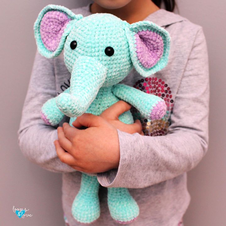 Crocheted Amigurumi Elephant - Free Pattern