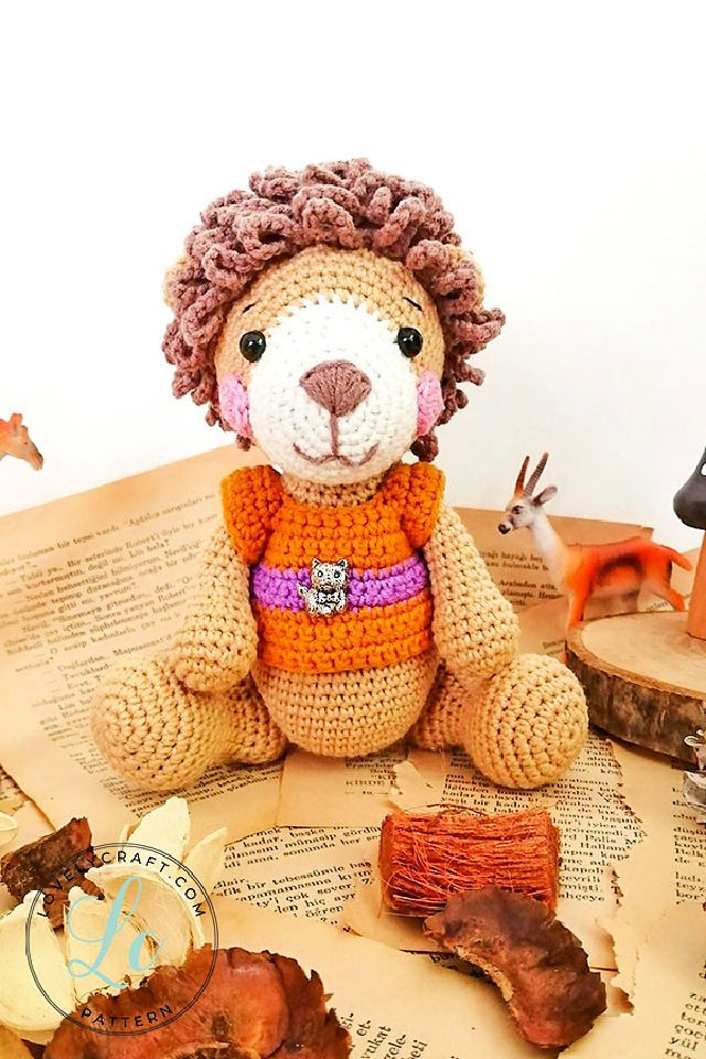 Crocheted Lion Benrooy Amigurumi Free Pattern