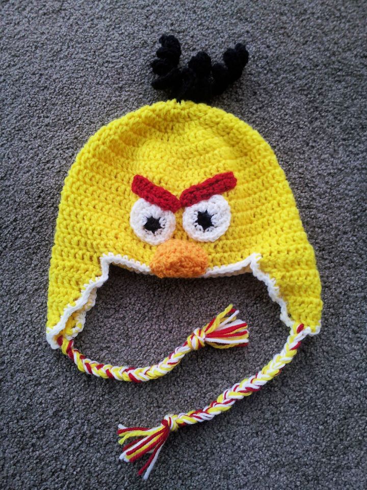 Crocheting a Yellow Angry Bird Hat Free Pattern