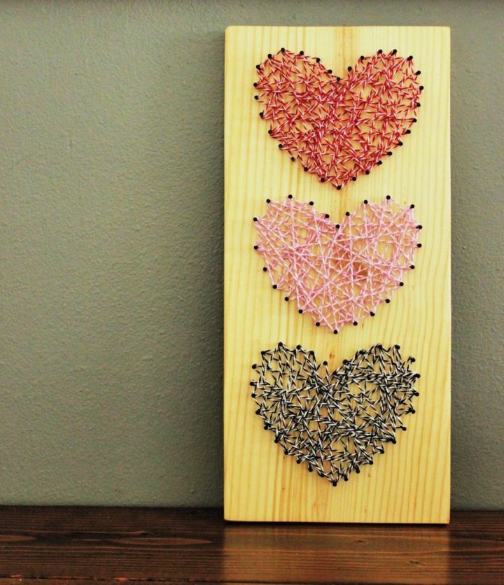 DIY Bakers Twine Heart String Art