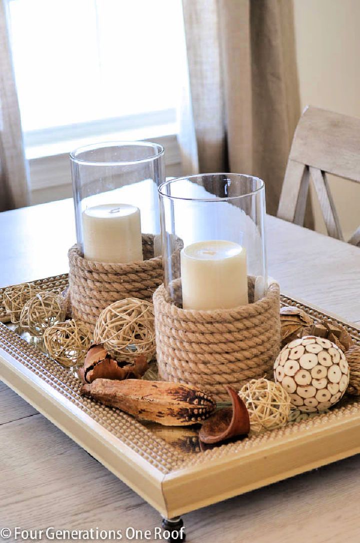 Make Candle Holder with Jute Roping