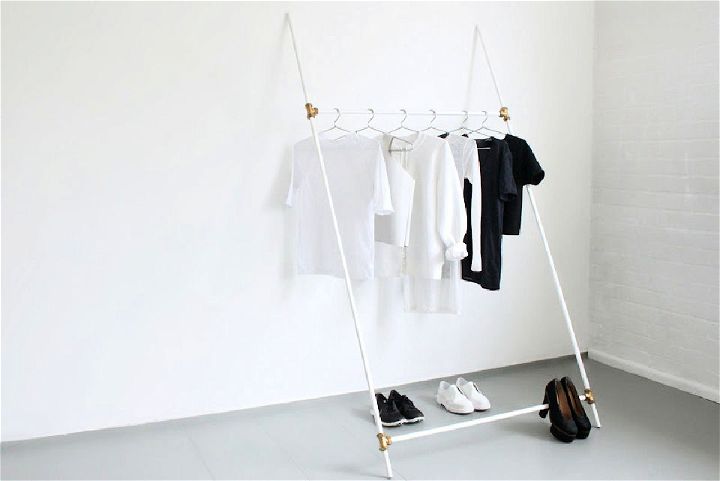 Clothes Rack Made From Plumbing Tubes