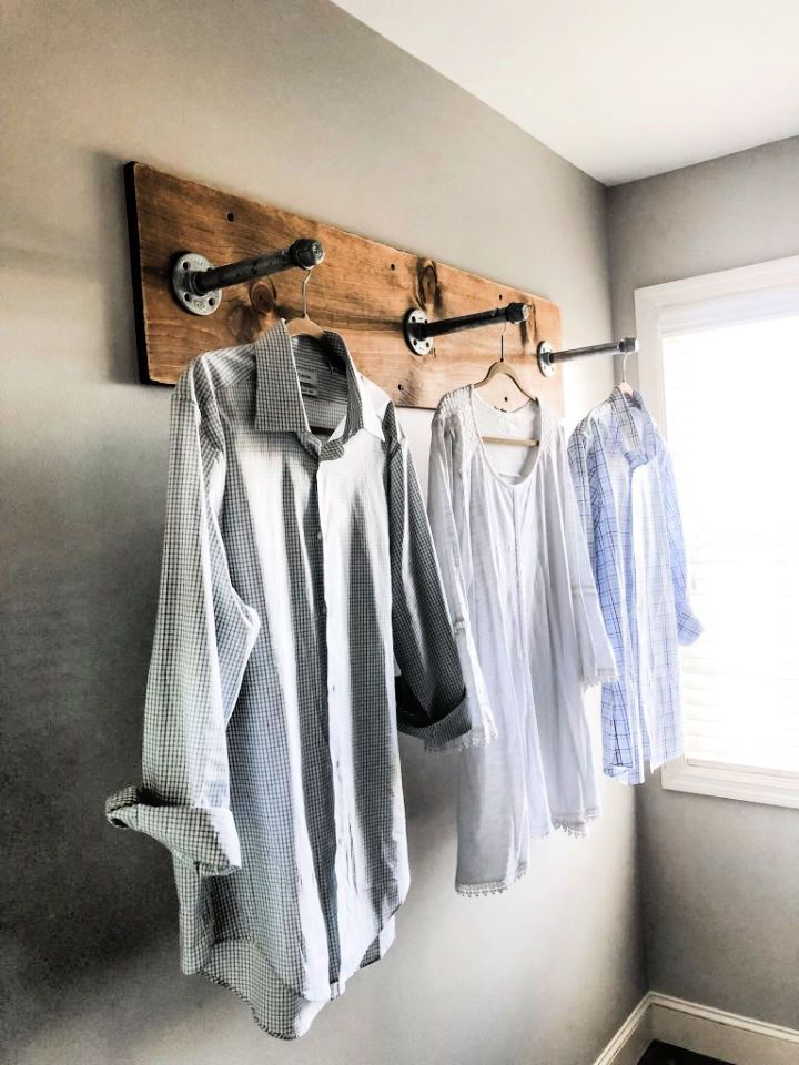 DIY Clothing Rack for Your Laundry Room