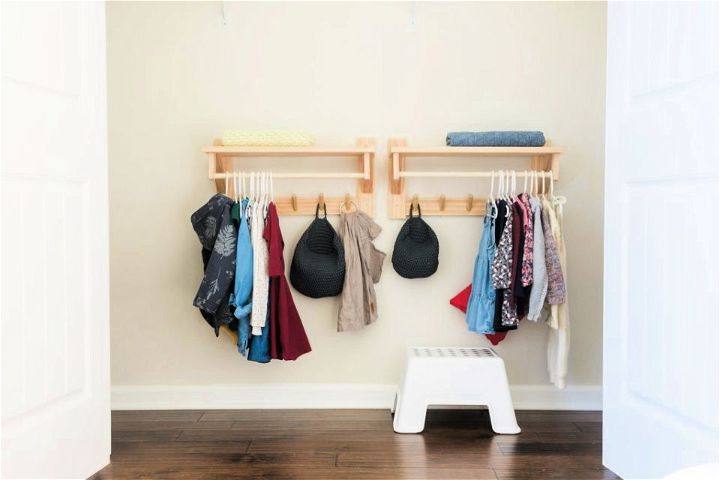Creative Clothing Rack with Shelf