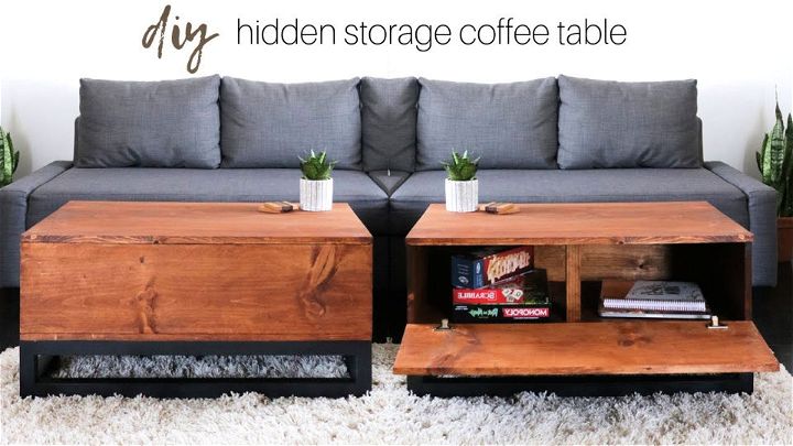 DIY Coffee Table With Hidden Storage