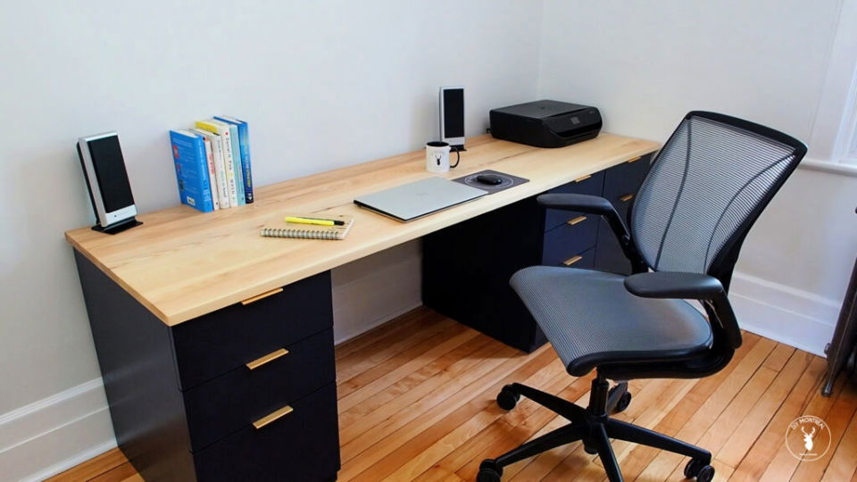 Solid Wood Desk Top Building Plan