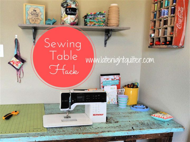 DIY Drop In Sewing Table Hack 2