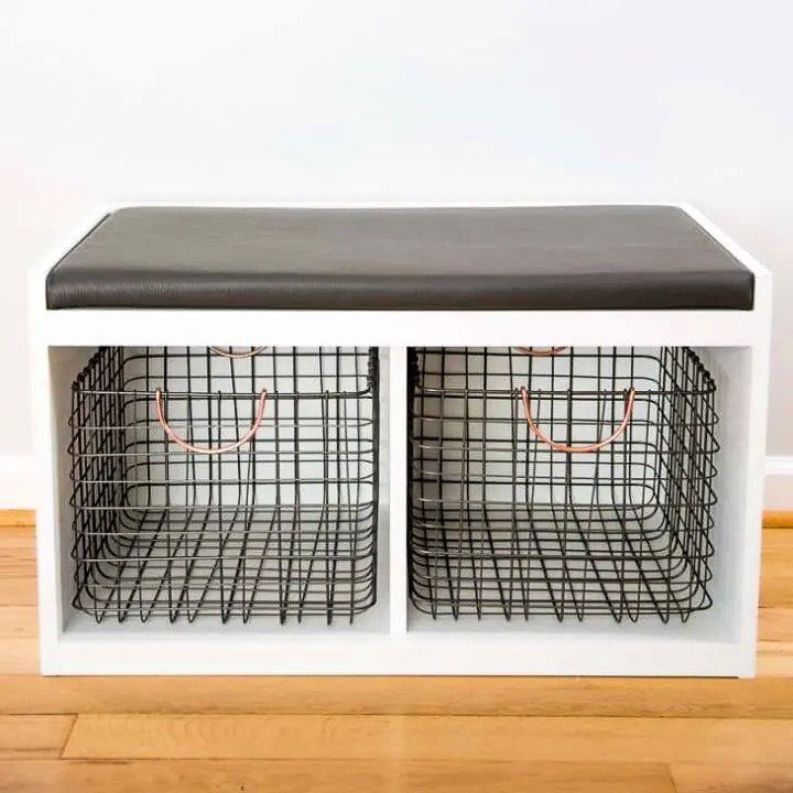 Entryway Shoe Storage Bench with Cushion