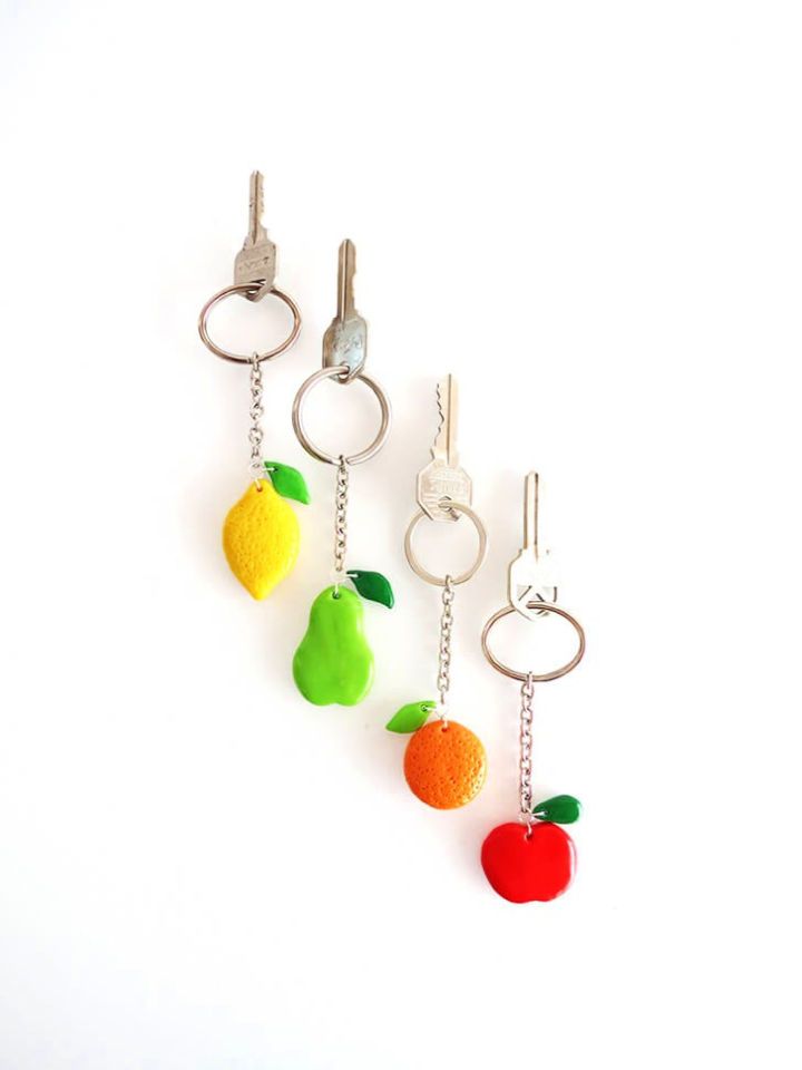 Homemade Fruits Keychain