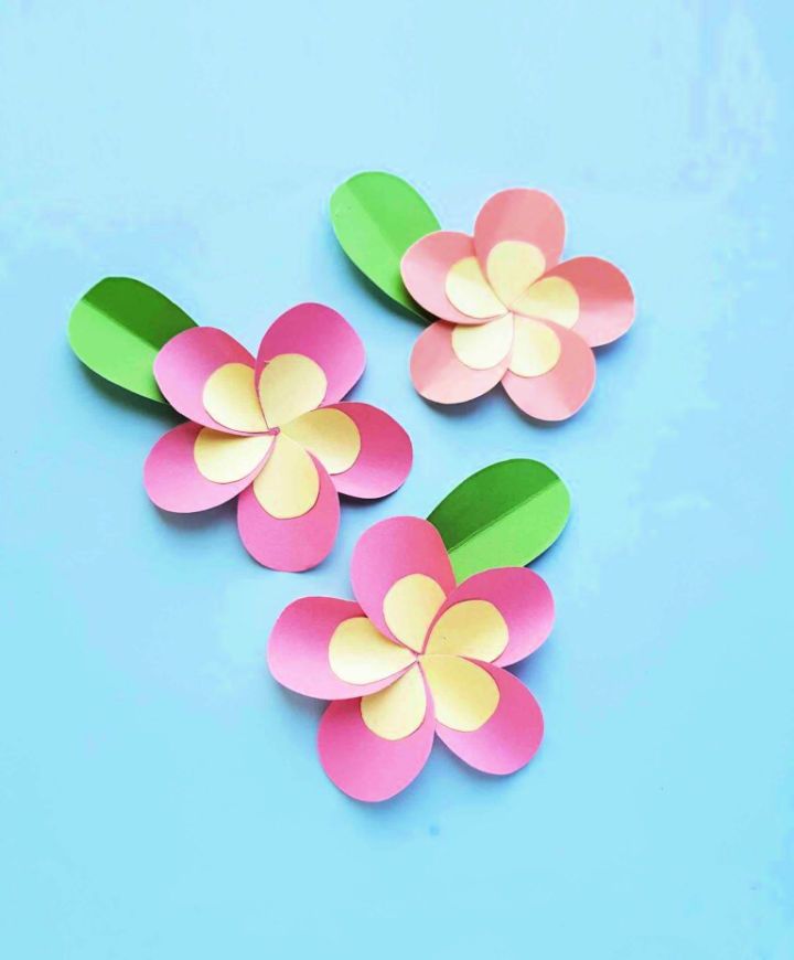 Hawaiian Plumeria Paper Flower Craft
