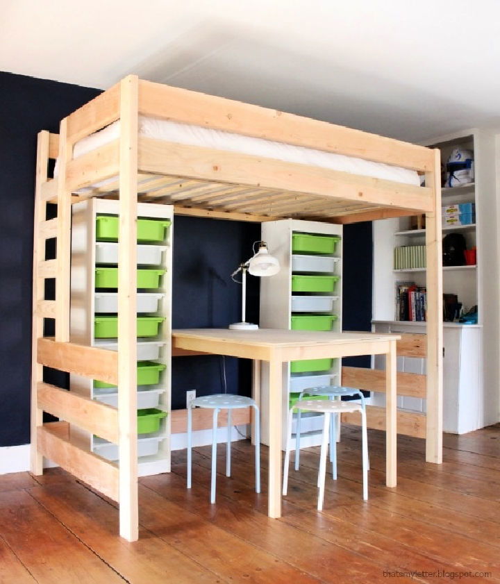 Loft Bed With Lego Storage Work Space