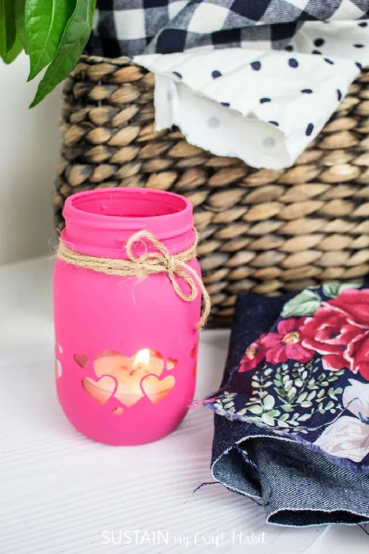 DIY Painted Mason Jar Candle Holders