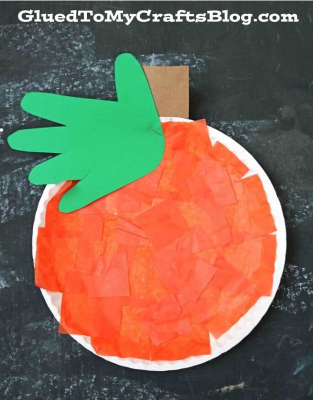 DIY Paper Plate Pumpkin