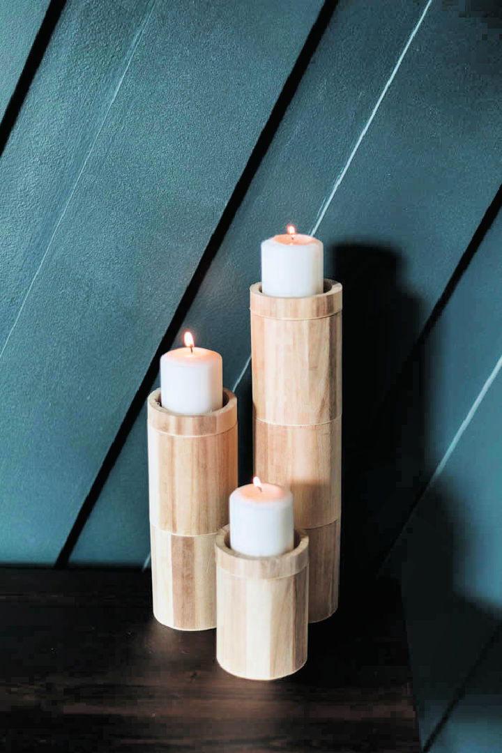 Cute DIY Pillar Candle Holders