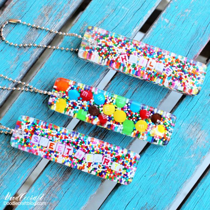 DIY Resin Candy Sprinkles Keychain