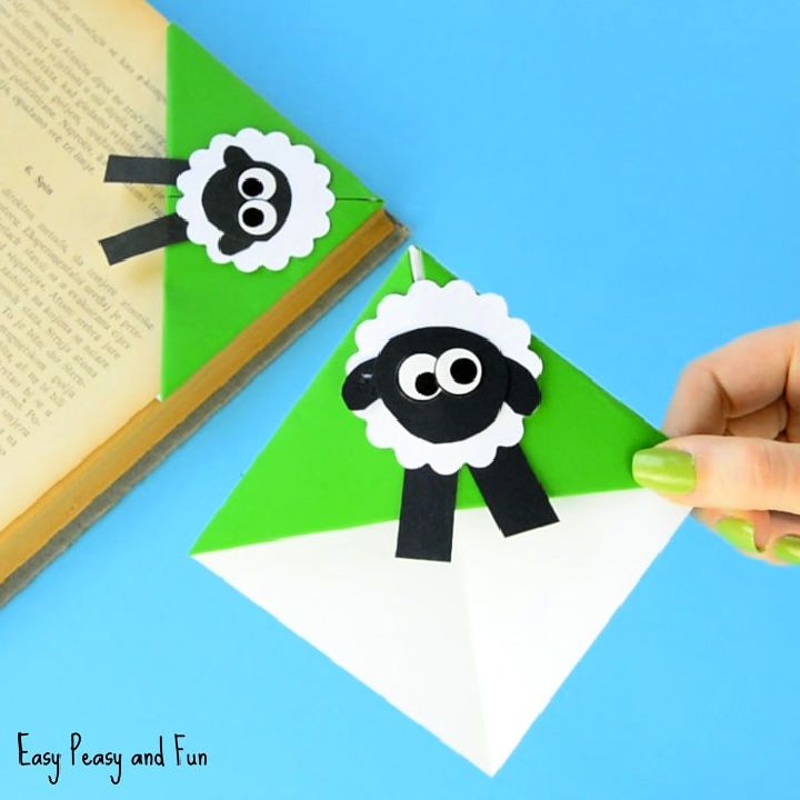 DIY Sheep Corner Bookmark