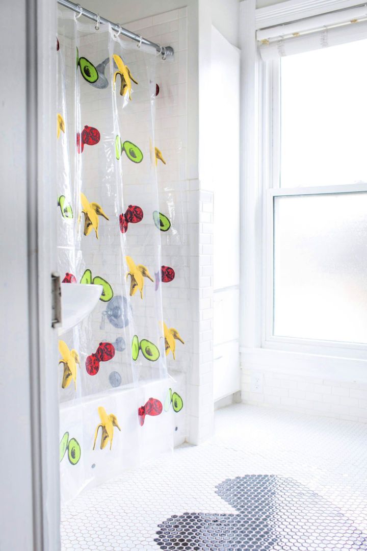 DIY Clear Shower Curtain