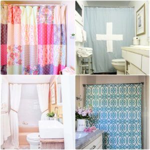DIY shower curtain ideas to make for bathroom