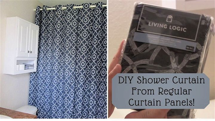 DIY Shower Curtains From Regular Curtains