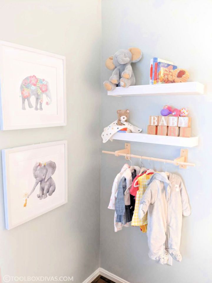 Wall Mounted Clothing Rack for Kids